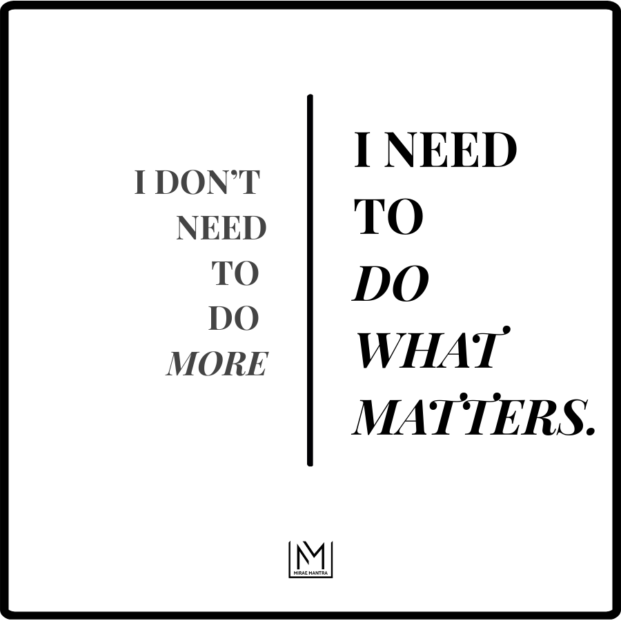 Black and white motivational quote on a white background. Mirae Mantra mirror affirmation sticker