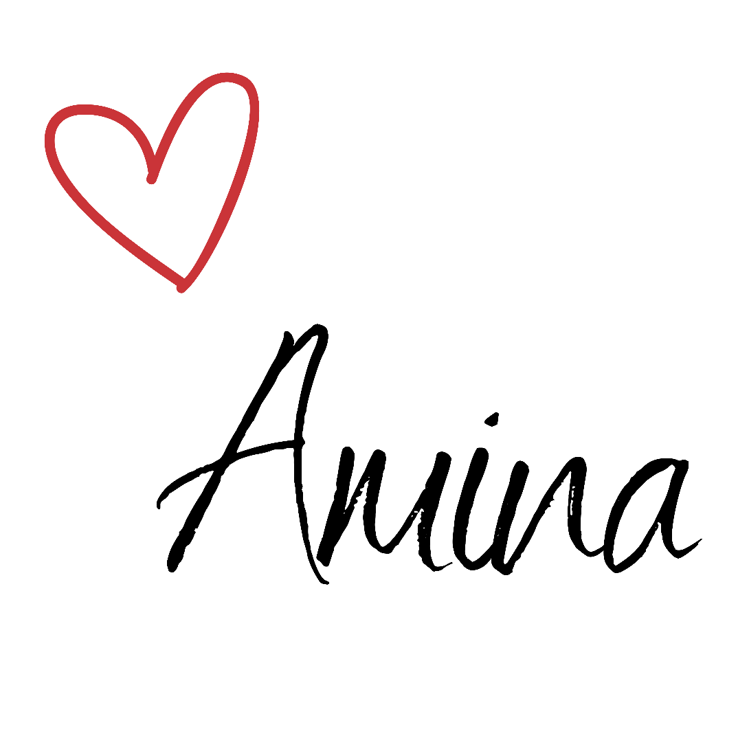 Heart with a signature by "Amina"