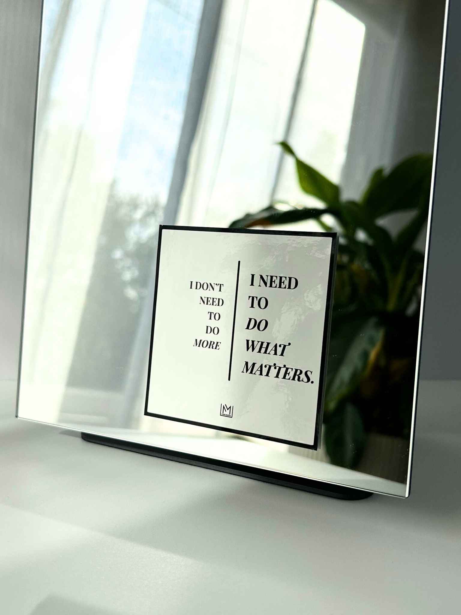 Simple focus affirmation sticker that reads “Do what matters”