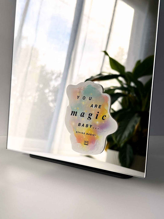 Colorful You are magic positive mirror affirmation sticker